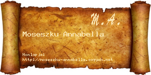 Moseszku Annabella névjegykártya